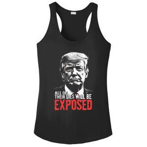 Trump All Of Their Lies Will Be Exposed Take America 2024 Ladies PosiCharge Competitor Racerback Tank