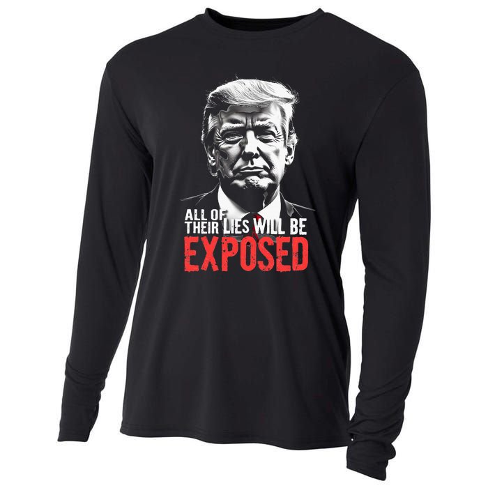 Trump All Of Their Lies Will Be Exposed Take America 2024 Cooling Performance Long Sleeve Crew