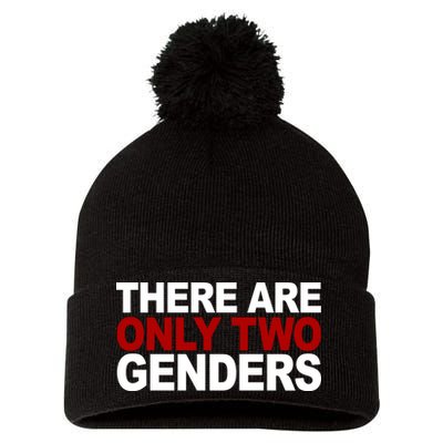 There Are Only Two Genders Pom Pom 12in Knit Beanie