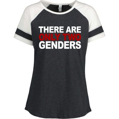 There Are Only Two Genders Enza Ladies Jersey Colorblock Tee