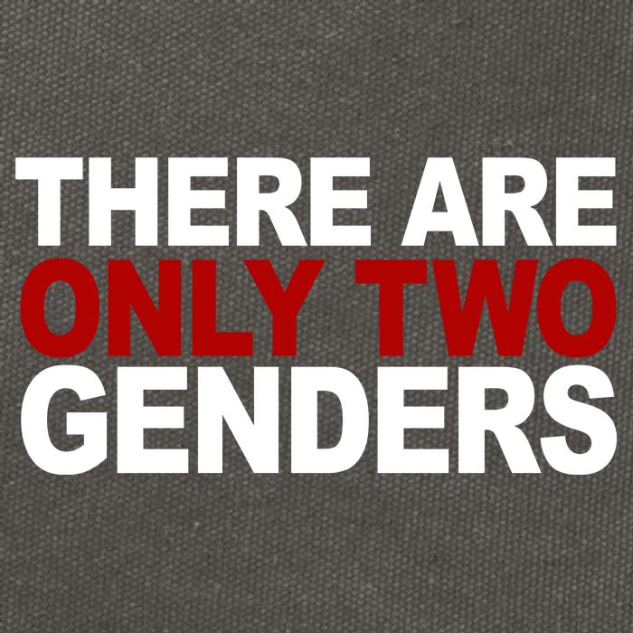 There Are Only Two Genders Cotton Canvas Backpack