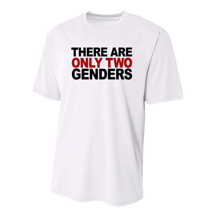 There Are Only Two Genders Youth Performance Sprint T-Shirt