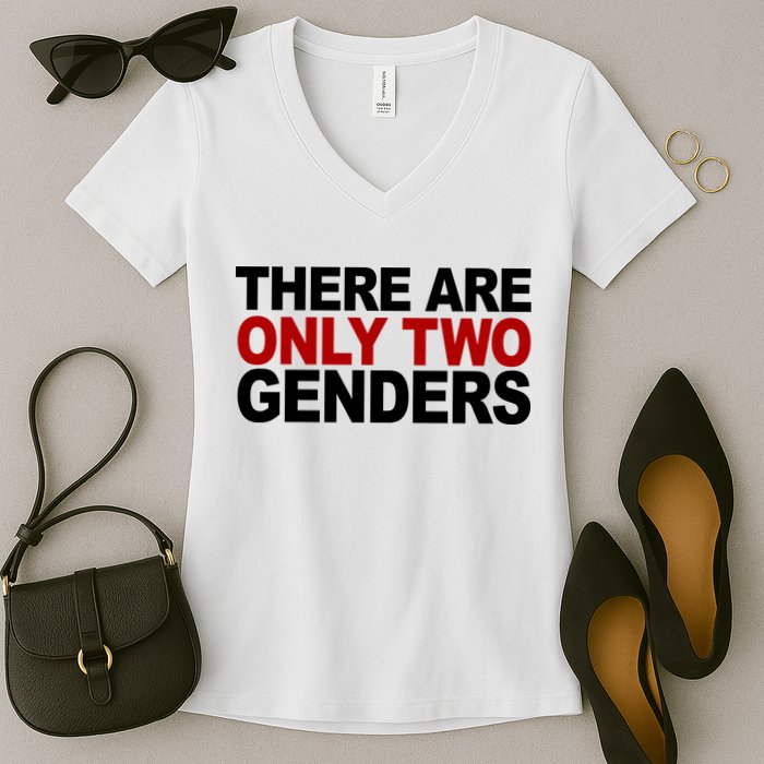 There Are Only Two Genders Women's V-Neck T-Shirt