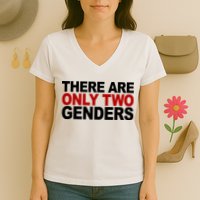 There Are Only Two Genders Women's V-Neck T-Shirt