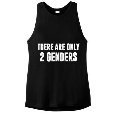 There Are Only 2 Genders Ladies PosiCharge Tri-Blend Wicking Tank