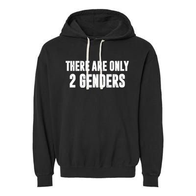 There Are Only 2 Genders Garment-Dyed Fleece Hoodie