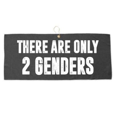 There Are Only 2 Genders Large Microfiber Waffle Golf Towel