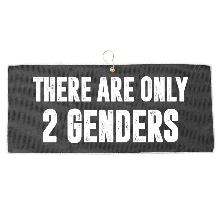 There Are Only 2 Genders Large Microfiber Waffle Golf Towel