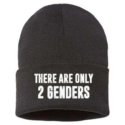 There Are Only 2 Genders Sustainable Knit Beanie