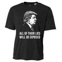 Trump All Of Their Lies Will Be Exposed Take America 2024 Cooling Performance Crew T-Shirt