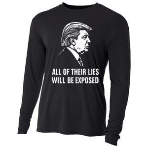 Trump All Of Their Lies Will Be Exposed Take America 2024 Cooling Performance Long Sleeve Crew