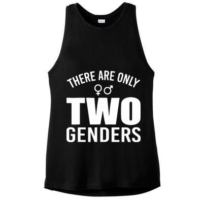 There Are Only Two Genders Gender Ladies PosiCharge Tri-Blend Wicking Tank