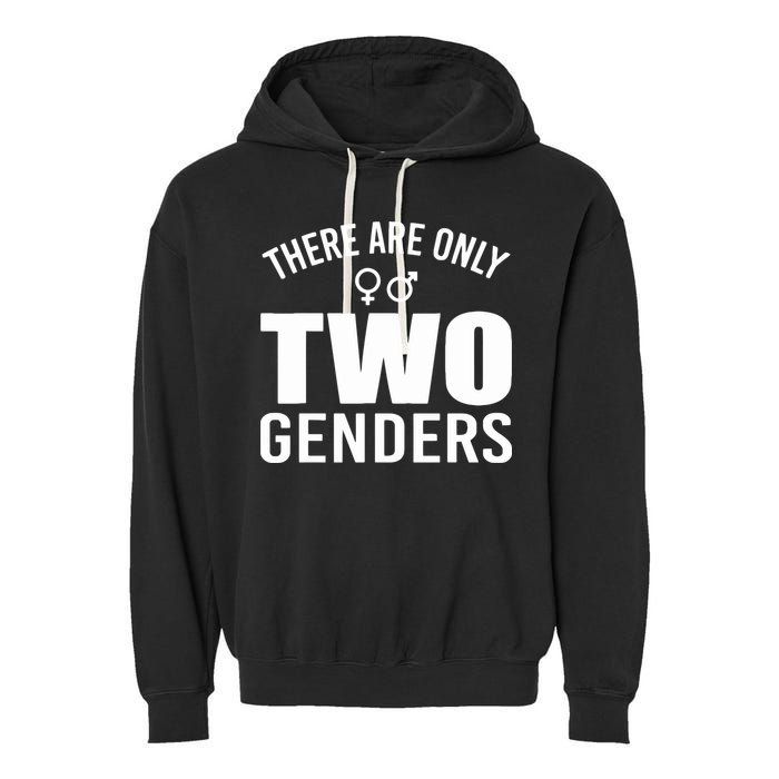 There Are Only Two Genders Gender Garment-Dyed Fleece Hoodie