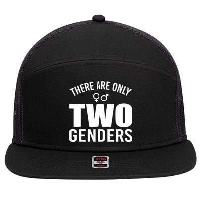 There Are Only Two Genders Gender 7 Panel Mesh Trucker Snapback Hat
