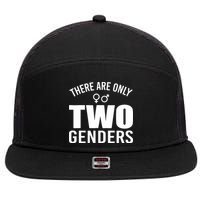 There Are Only Two Genders Gender 7 Panel Mesh Trucker Snapback Hat