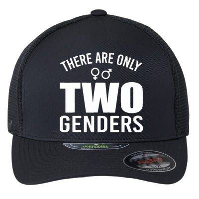 There Are Only Two Genders Gender Flexfit Unipanel Trucker Cap
