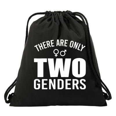 There Are Only Two Genders Gender Drawstring Bag