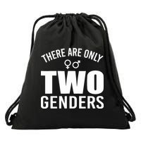 There Are Only Two Genders Gender Drawstring Bag