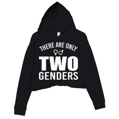 There Are Only Two Genders Gender Crop Fleece Hoodie