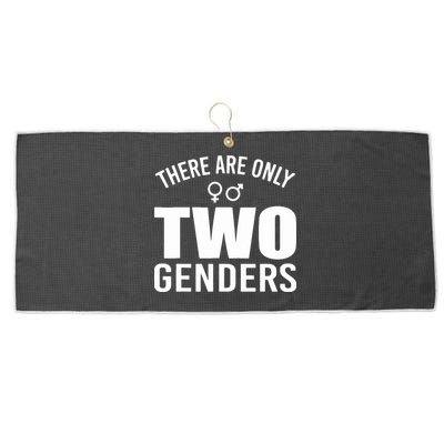 There Are Only Two Genders Gender Large Microfiber Waffle Golf Towel
