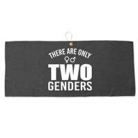 There Are Only Two Genders Gender Large Microfiber Waffle Golf Towel