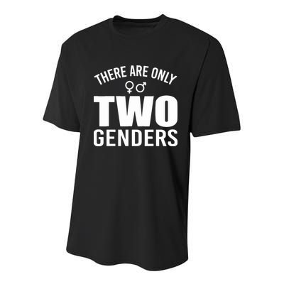 There Are Only Two Genders Gender Youth Performance Sprint T-Shirt