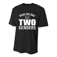 There Are Only Two Genders Gender Youth Performance Sprint T-Shirt