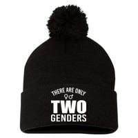 There Are Only Two Genders Gender Pom Pom 12in Knit Beanie