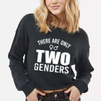 There Are Only Two Genders Gender Cropped Pullover Crew
