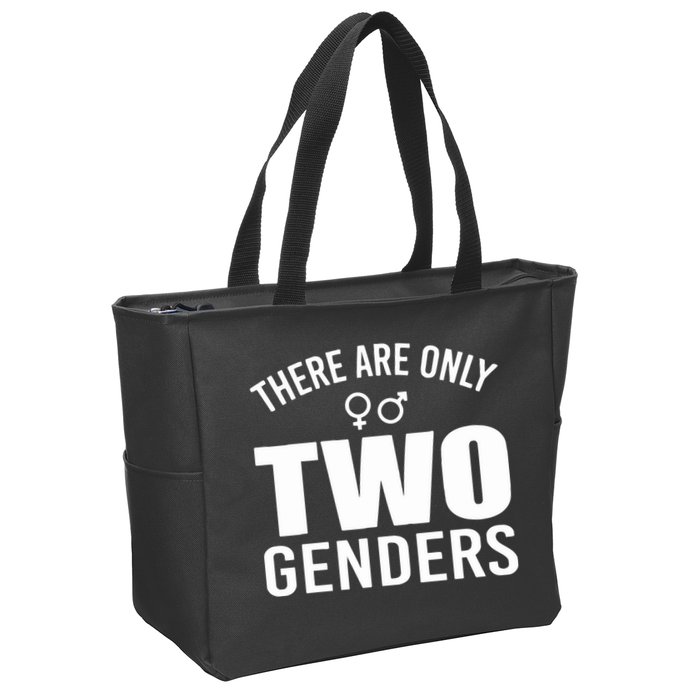 There Are Only Two Genders Gender Zip Tote Bag