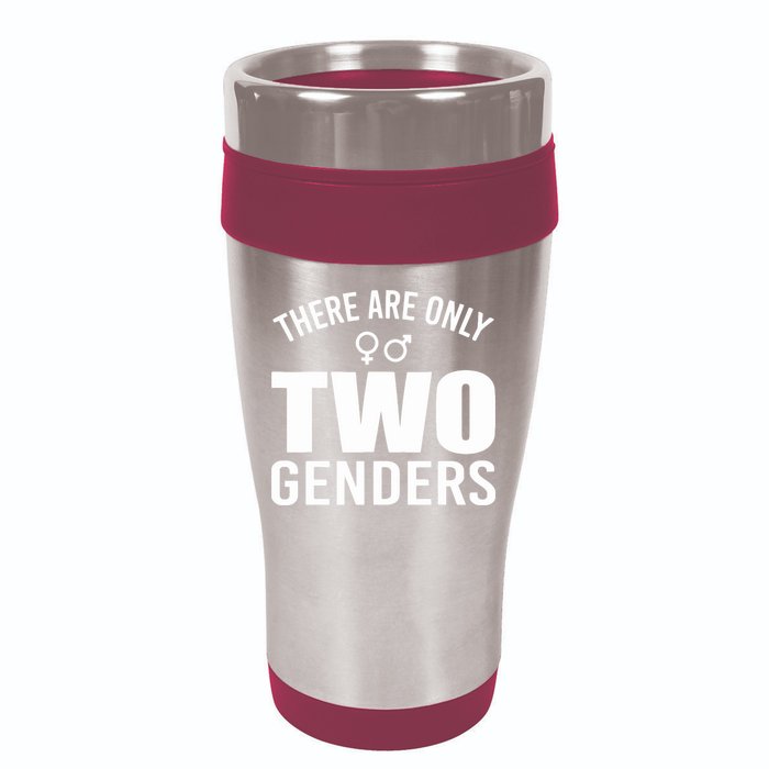 There Are Only Two Genders Gender 16oz Travel Tumbler
