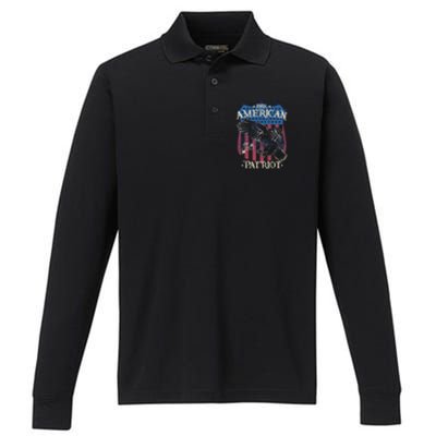 The American Patriot 1776 Performance Long Sleeve Polo