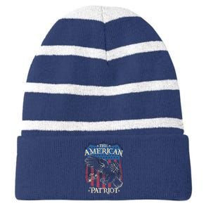 The American Patriot 1776 Striped Beanie with Solid Band