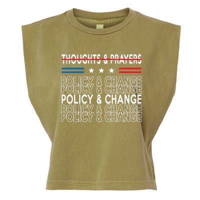 thoughts and prayers policy and change Garment-Dyed Women's Muscle Tee