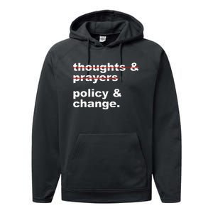 Thoughts And Prayers Policy And Change Human Rights Equality Performance Fleece Hoodie