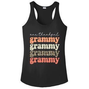 Turkey And Pumpkins One Thankful Happy Thanksgiving Day Ladies PosiCharge Competitor Racerback Tank