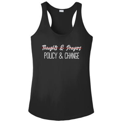 Thoughts And Prayers Are Not Enough Ladies PosiCharge Competitor Racerback Tank