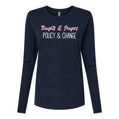 Thoughts And Prayers Are Not Enough Womens Cotton Relaxed Long Sleeve T-Shirt