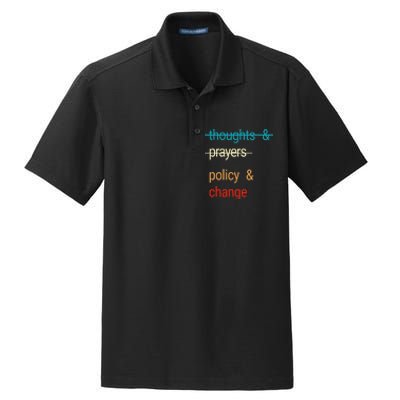 THOUGHTS AND PRAYERS POLICY AND CHANGE Dry Zone Grid Polo