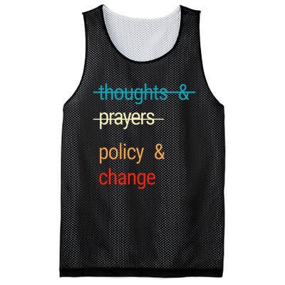 THOUGHTS AND PRAYERS POLICY AND CHANGE Mesh Reversible Basketball Jersey Tank