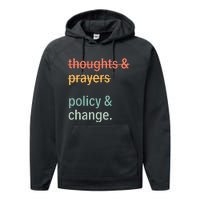 Thoughts And Prayers Policy And Change Social Justice Black History Month Performance Fleece Hoodie