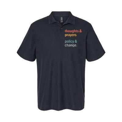 Thoughts And Prayers Policy And Change Social Justice Black History Month Softstyle Adult Sport Polo