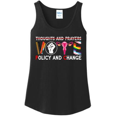 Thoughts And Prayers Vote Policy And Change Equality Rights Ladies Essential Tank