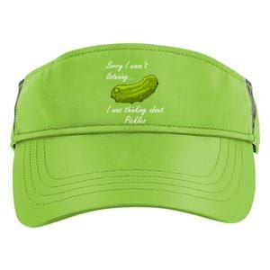 Thinking About Pickles Ferted Cucumber Gift Adult Drive Performance Visor