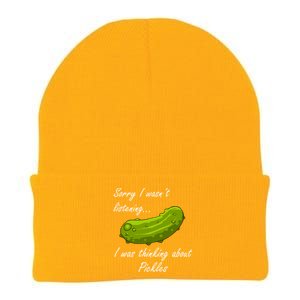 Thinking About Pickles Ferted Cucumber Gift Knit Cap Winter Beanie