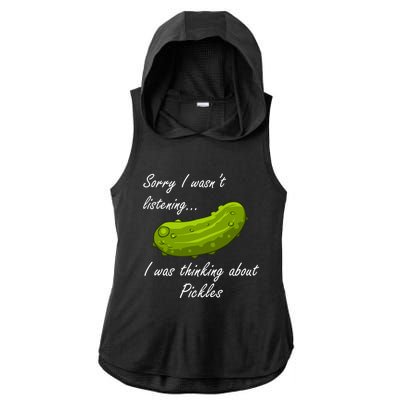 Thinking About Pickles Ferted Cucumber Gift Ladies PosiCharge Tri-Blend Wicking Draft Hoodie Tank