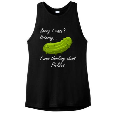 Thinking About Pickles Ferted Cucumber Gift Ladies PosiCharge Tri-Blend Wicking Tank