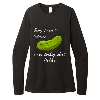 Thinking About Pickles Ferted Cucumber Gift Womens CVC Long Sleeve Shirt