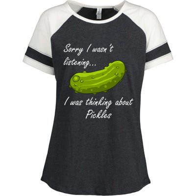 Thinking About Pickles Ferted Cucumber Gift Enza Ladies Jersey Colorblock Tee