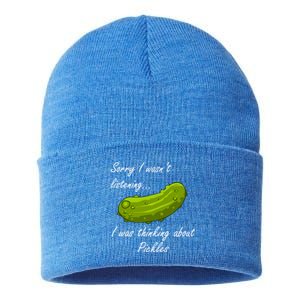 Thinking About Pickles Ferted Cucumber Gift Sustainable Knit Beanie